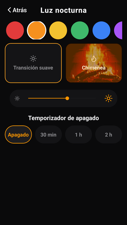 Luz de noche — luz suave y temporizador